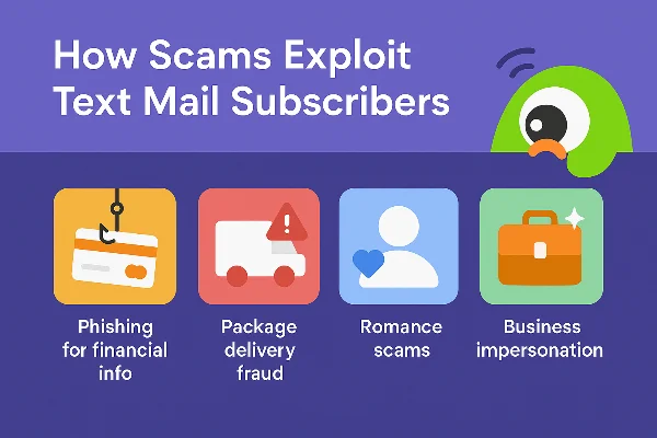 how scams exploit text mail subscriber numbers