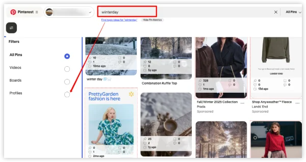 Search for the User