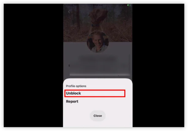 Tap Unblock