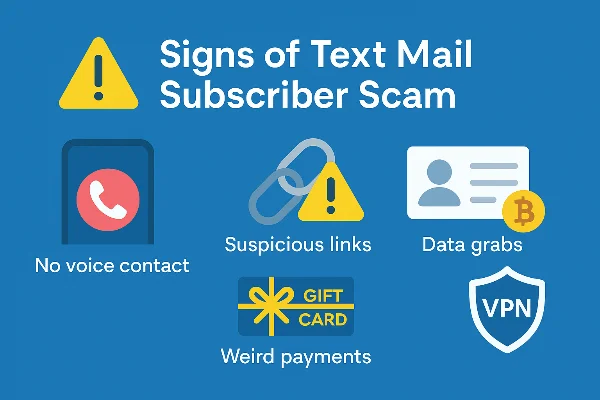 signs of a text mail subscriber scams