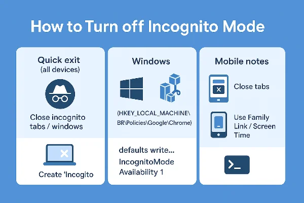 how to turn off incognito mode