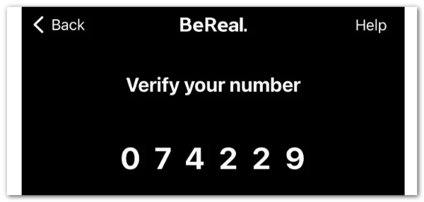 Код проверки BeReal