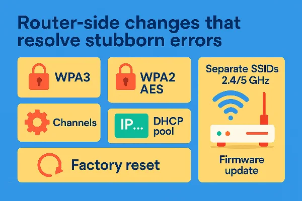 router side changes that resolve errors