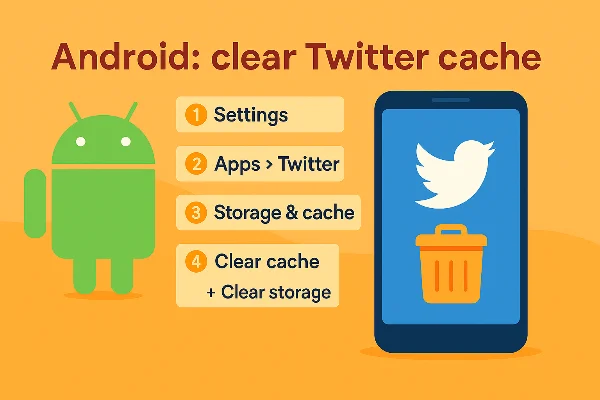 clear twitter cache on android