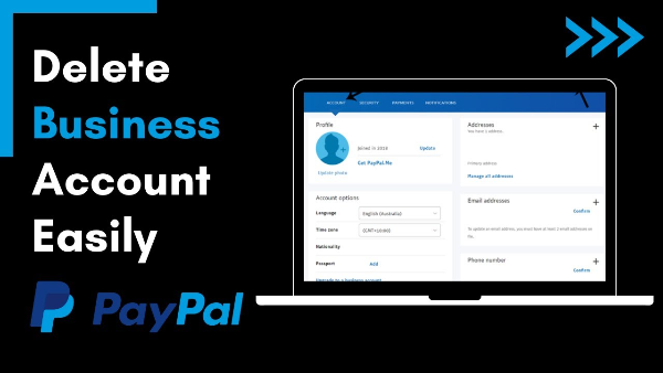delete paypal business account