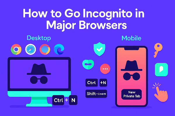 go incognito in major browsers
