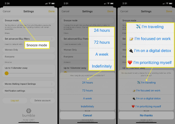 delete bumble account on phone