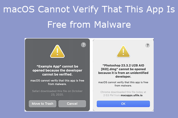 what does macos cannt verify this app mean