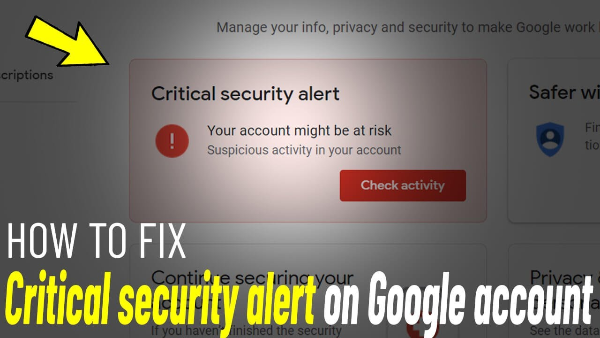 how to spot fake google security alert