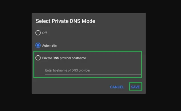 how to fix private dns error