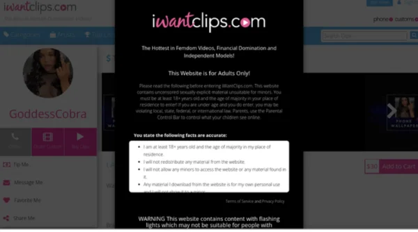 Access iWantClips