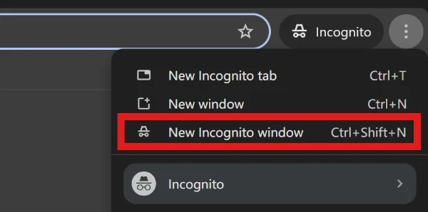 Use Incognito Mode