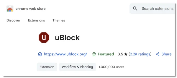 Use browser extension to hide prompts