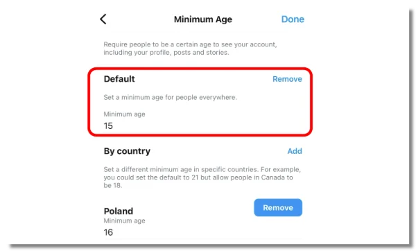 Remove minimum age restriction
