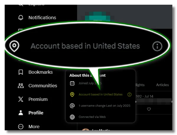 How to check your account location on X/Twitter