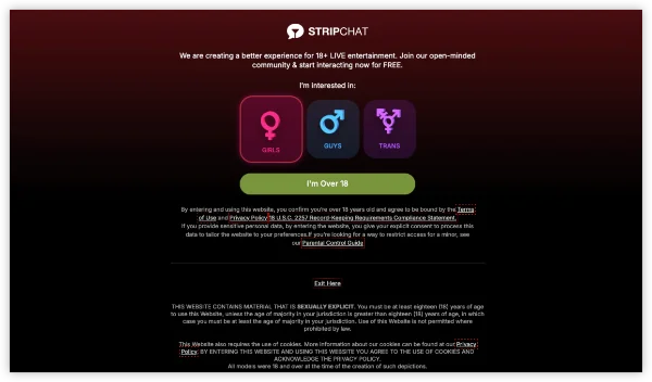 StripChat age checks