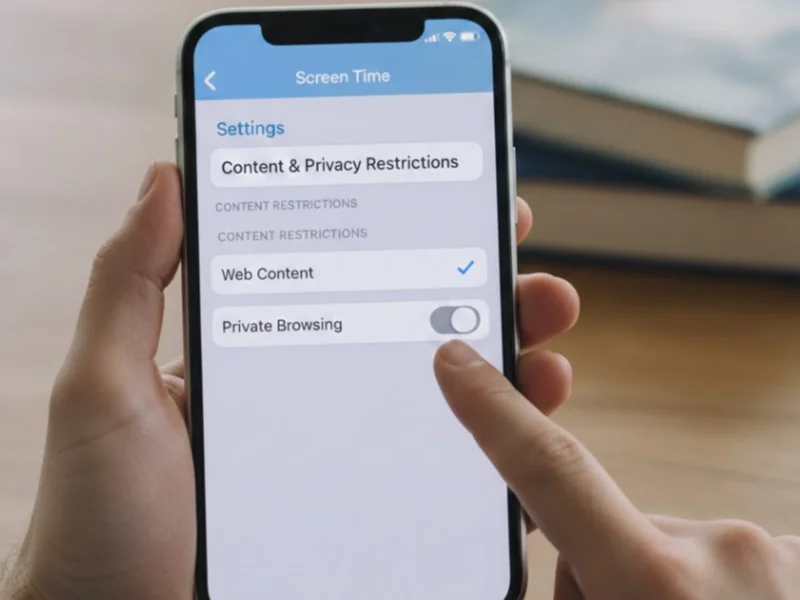 disable private browsing on iphone