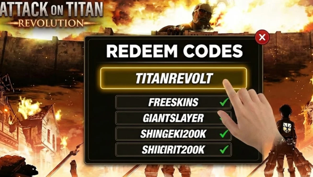 redeem attack on titan revolution codes