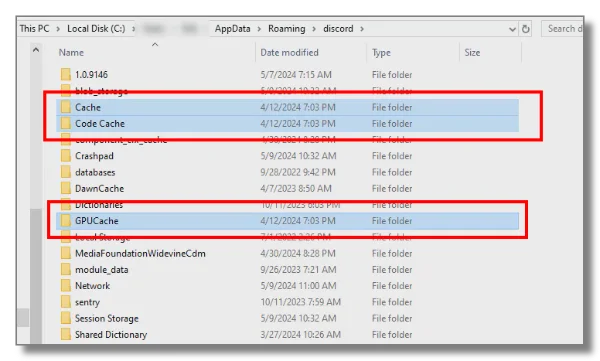 Clear Discord cache on Windows