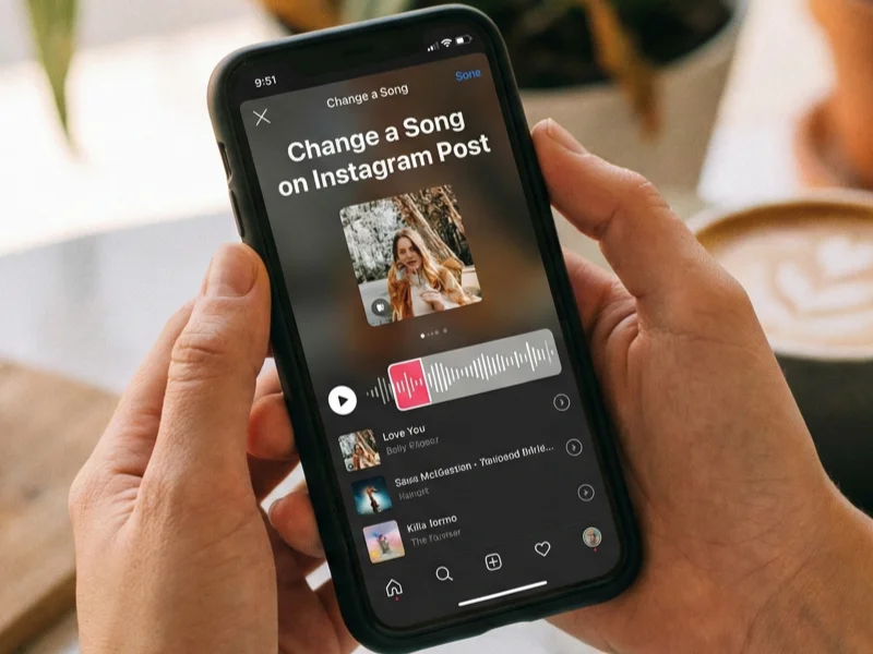 change a song on an instagram post