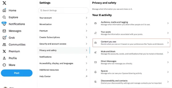 Twitter'da Hassas İçeriği Etkinleştir