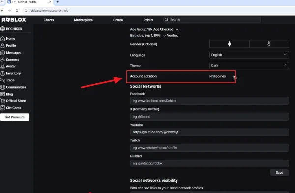 Check Roblox Account Region