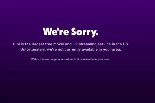 Tubi TV Not Accessible
