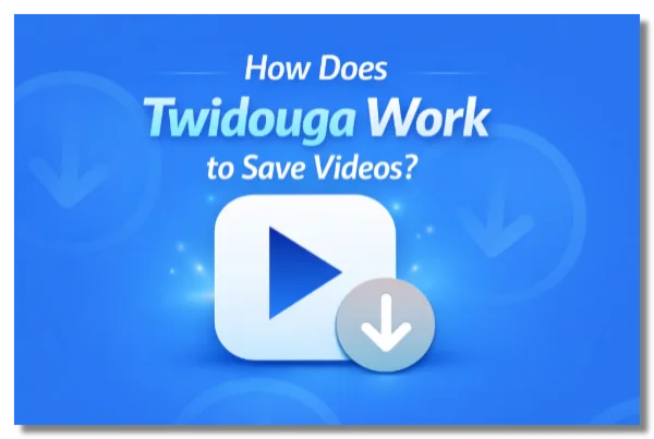How does Twidouga work to save videos?
