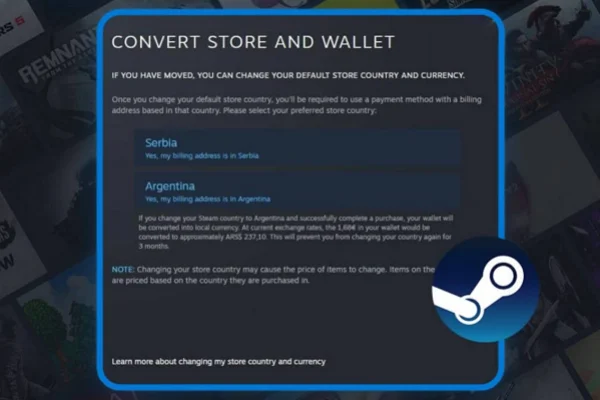 Change Steam Location