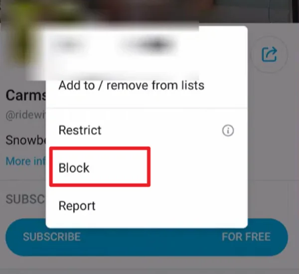 Block Someone on OnlyFans
