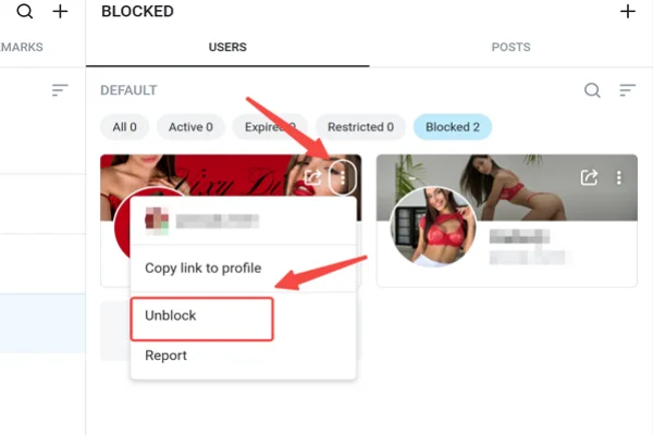 Unblock OnlyFans Users