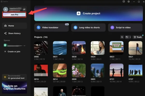Join CapCut Pro