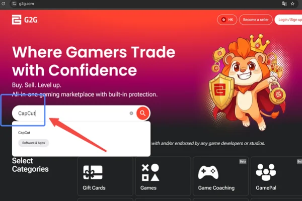 Search CapCut Pro on G2G