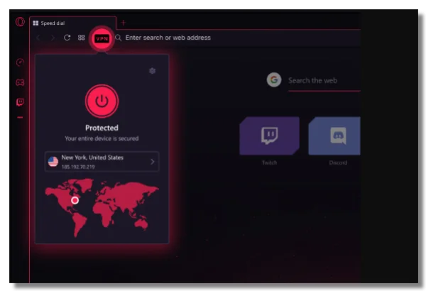 Unblock xHamster with Opera browser
