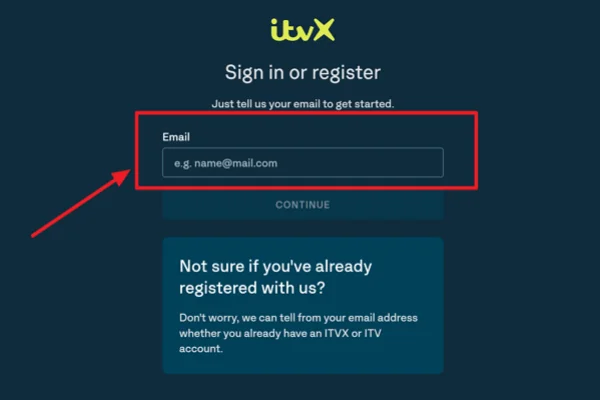 Sign in ITVX account