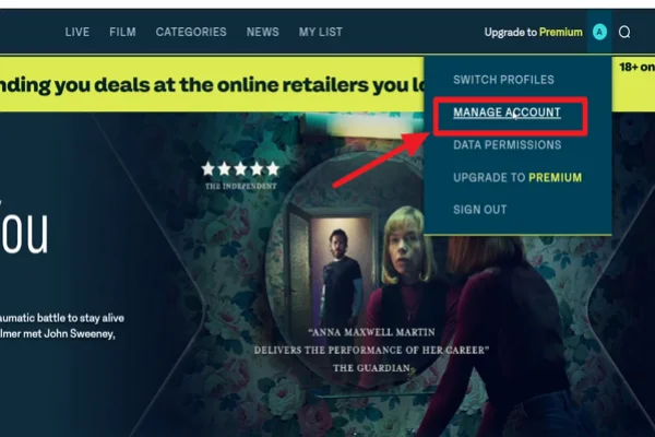 ITVX account setting