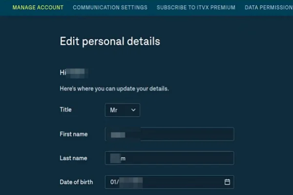 ITVX Personal Info