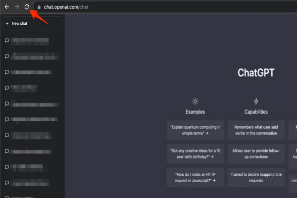 Refresh the ChatGPT Page