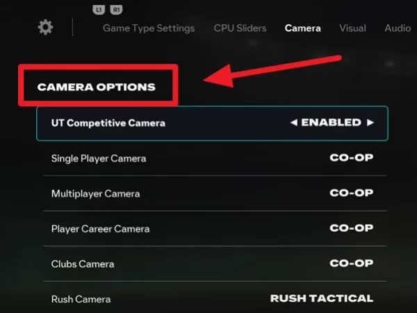 FIFA Game Camera Setting