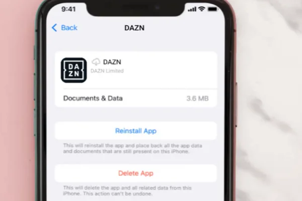 Reinstall DAZN
