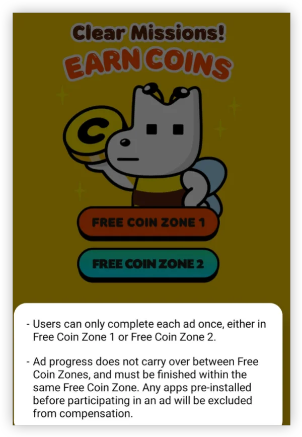 free coin zone in Lezhin