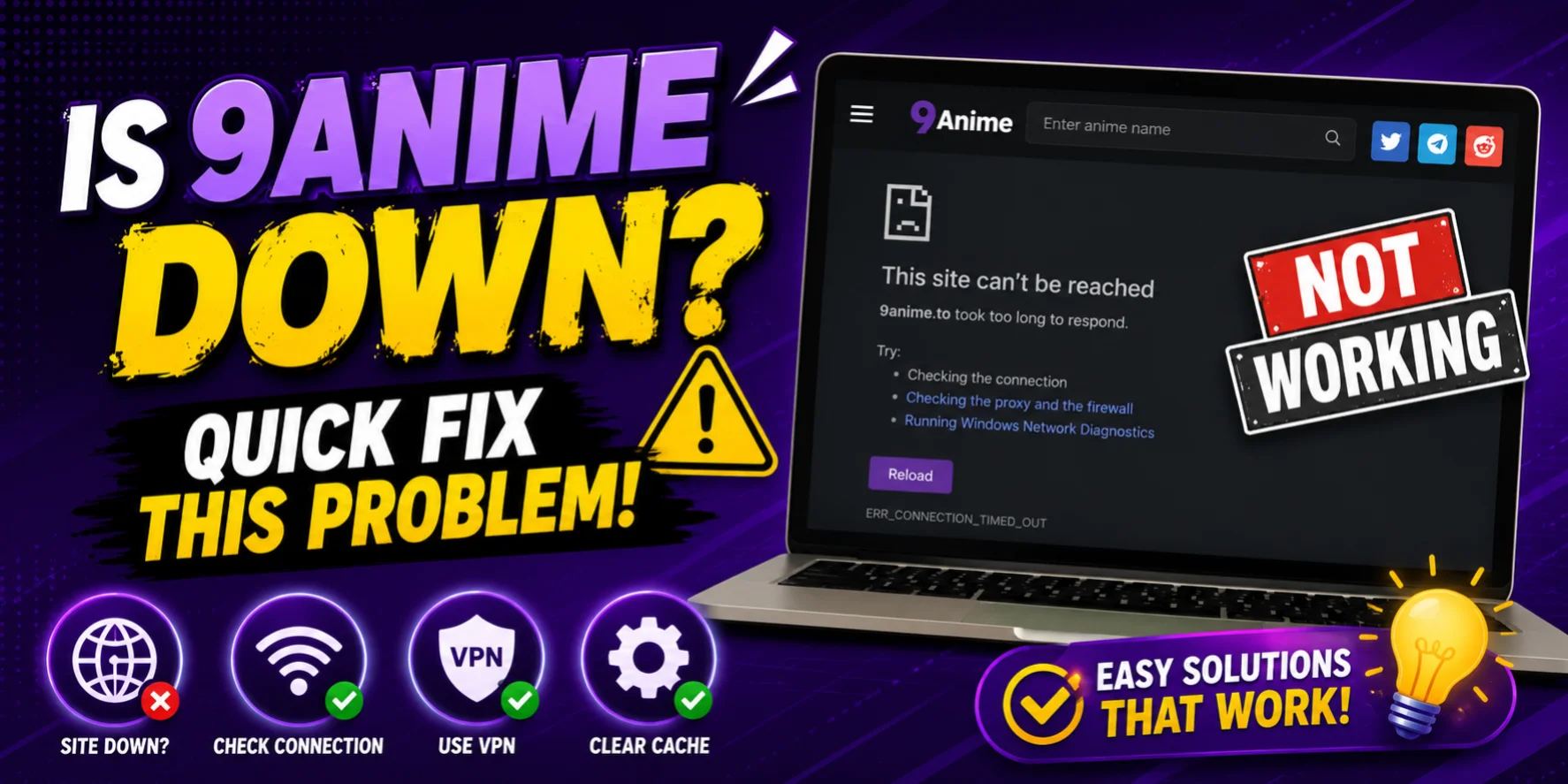 9anime not working? how to fix 9anime when it is down
