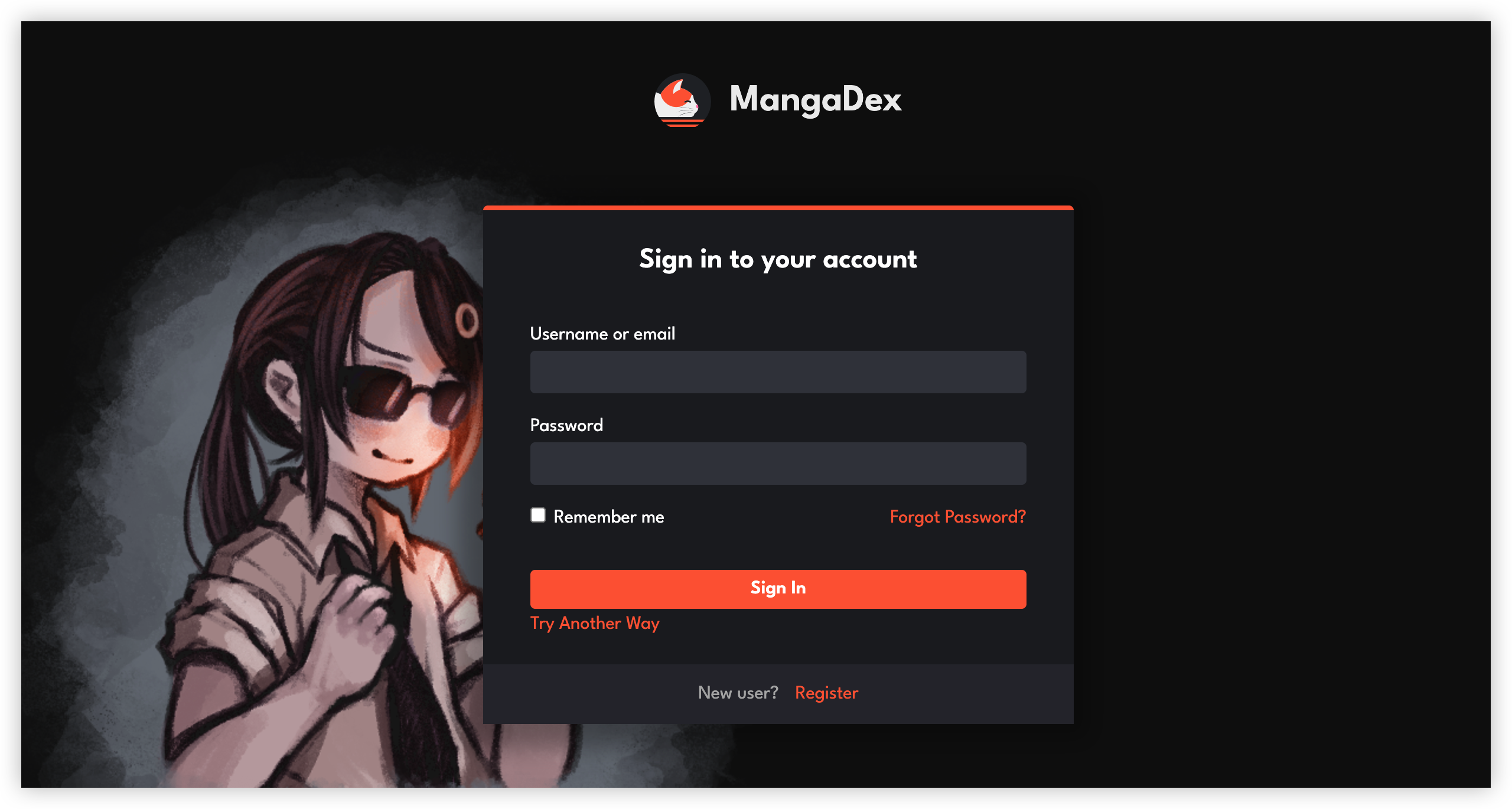 sign in to MangaDex 