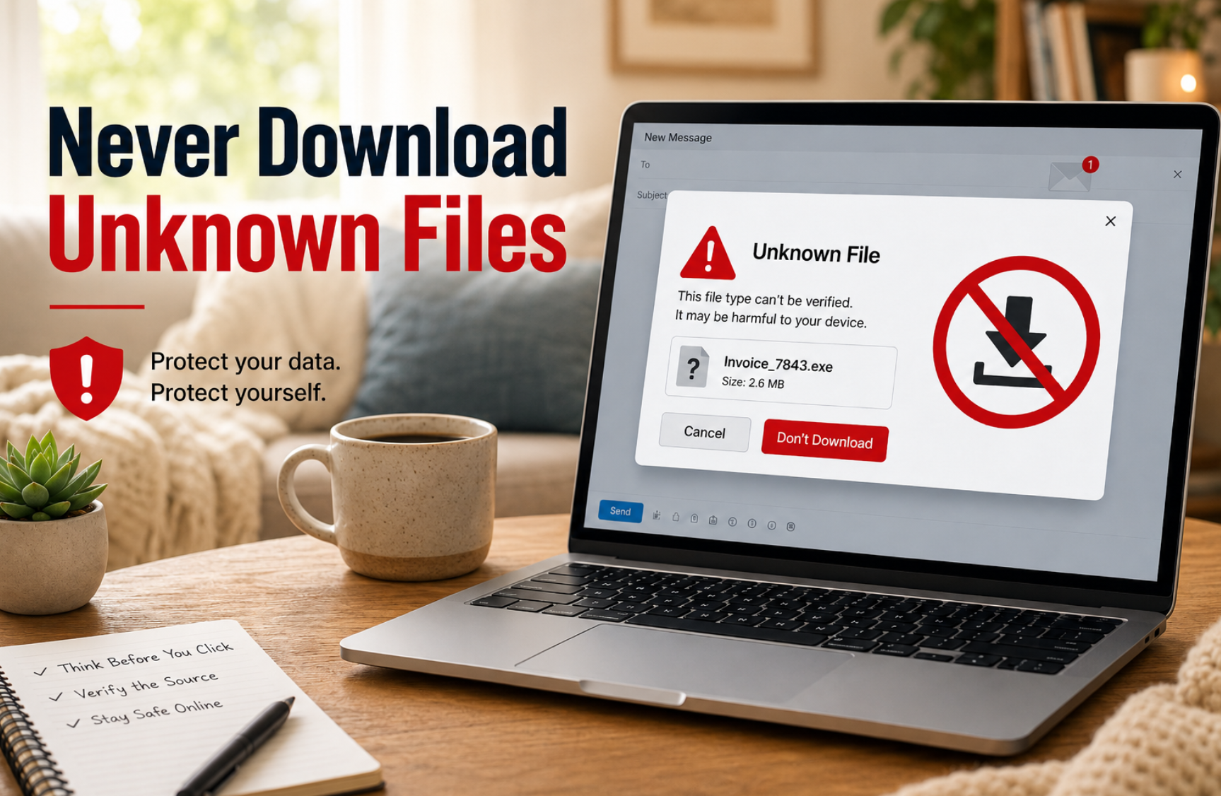 never download unknown files