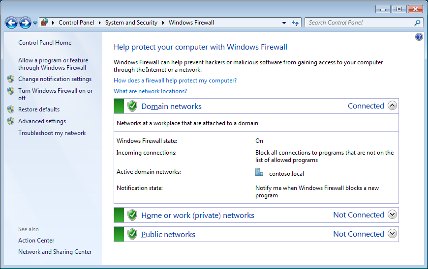 firewall setting