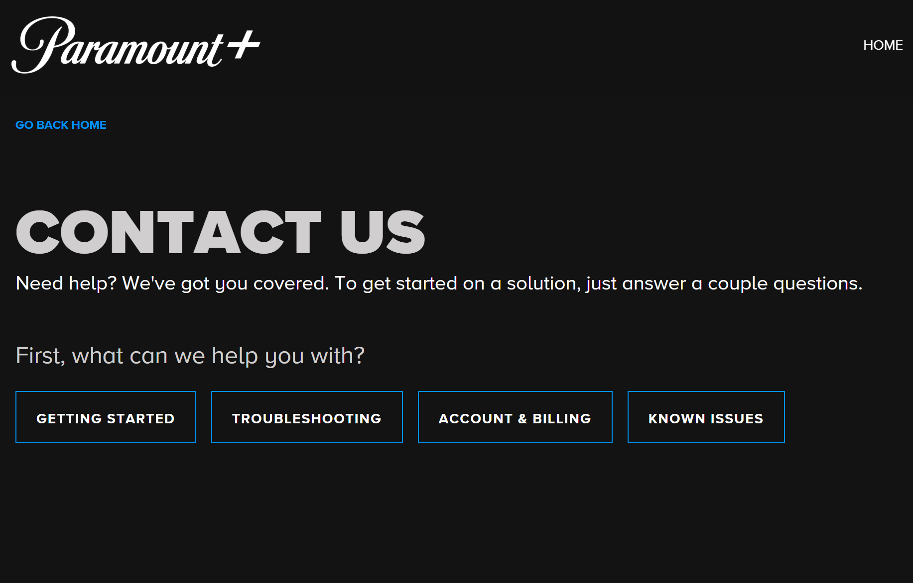 Paramount Plus Support