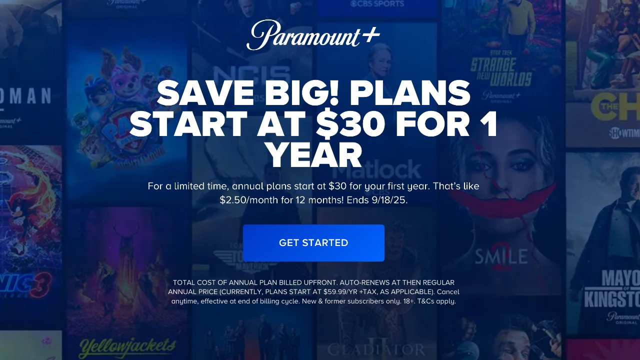 Paramount Plus Annual Plans