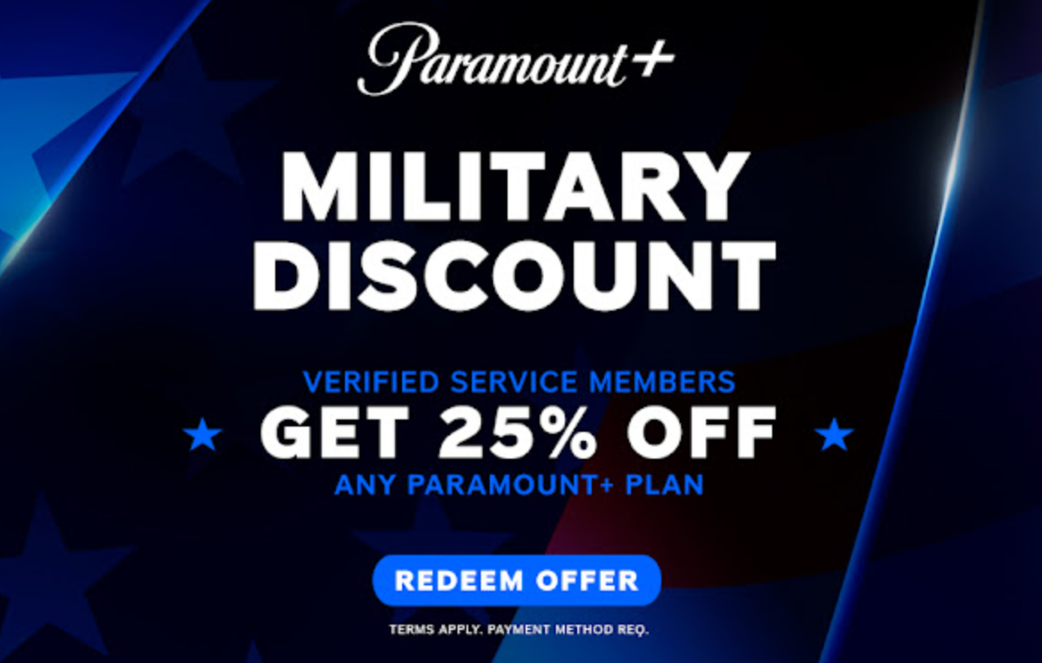 Paramount Plus Military Discount