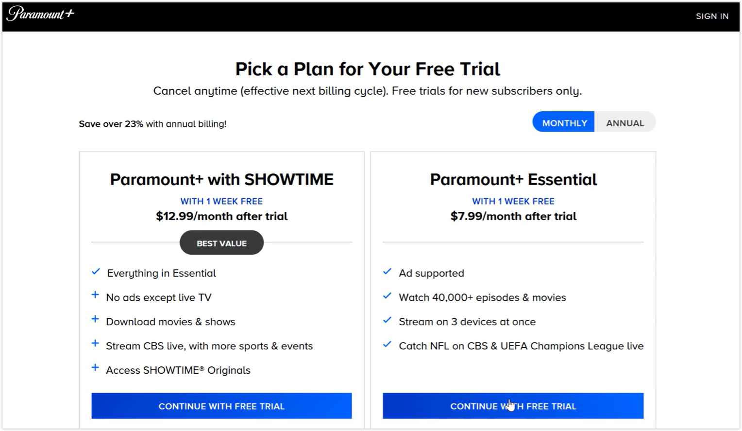 Redeem Paramount Plus Student Discount