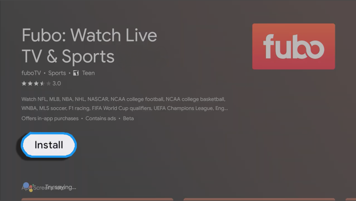 Reinstall FuboTV